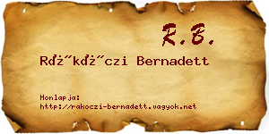 Rákóczi Bernadett névjegykártya